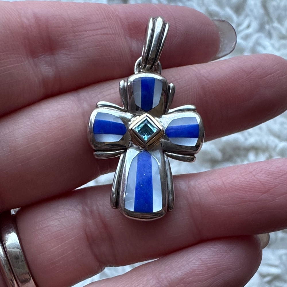 Eric Grossbardt Inlay Cross‎ Pendant